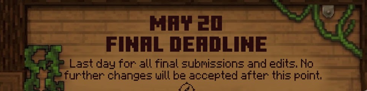MAY 20: Final Deadline